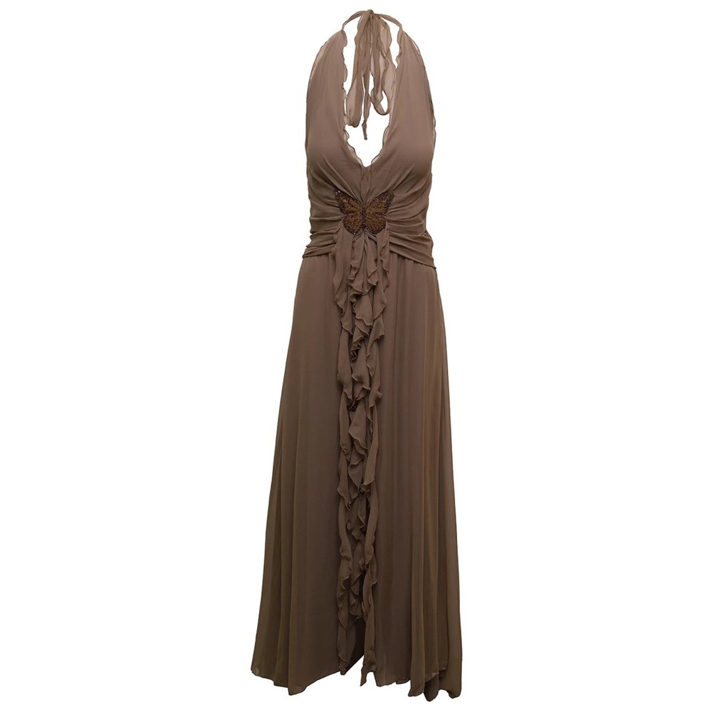 Blumarine Women's Brown Bead Butterfly Dress